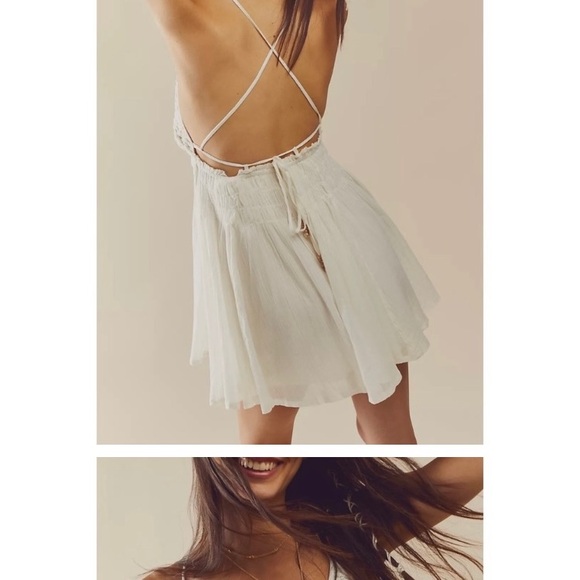 Free People Forever Favorite Mini Ivory sz L - Picture 2 of 11